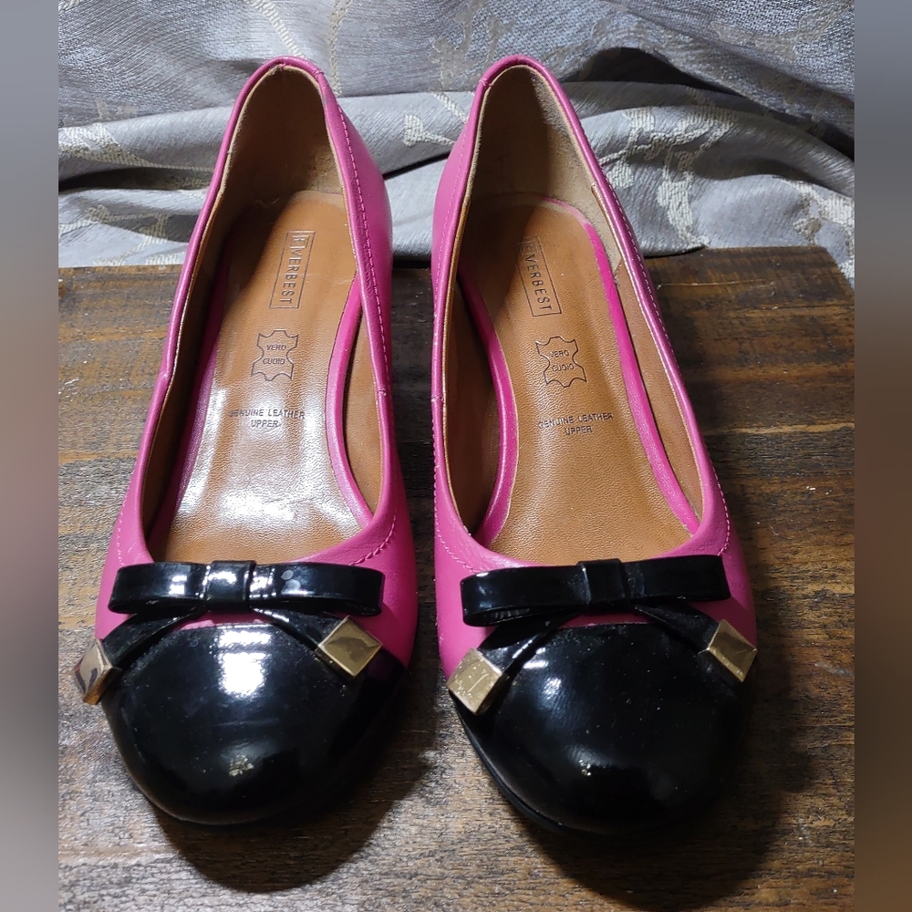 Fushia & Black Patent Leather Shoes
